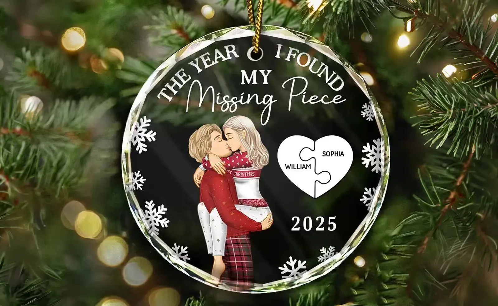 Custom printed keepsake ornament