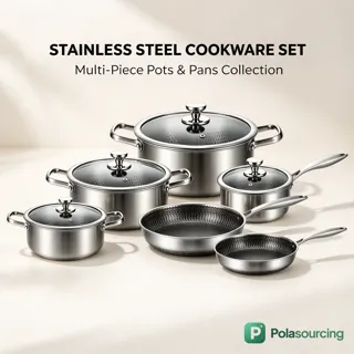 10-Piece Tri-Ply Stainless Steel Cookware Set