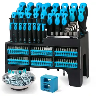 118-Piece Magnetic Screwdriver Set with Storage Rack