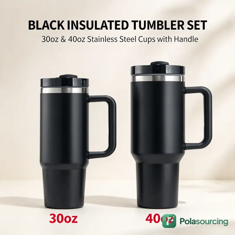 30/40 oz Insulated Tumbler with Handle