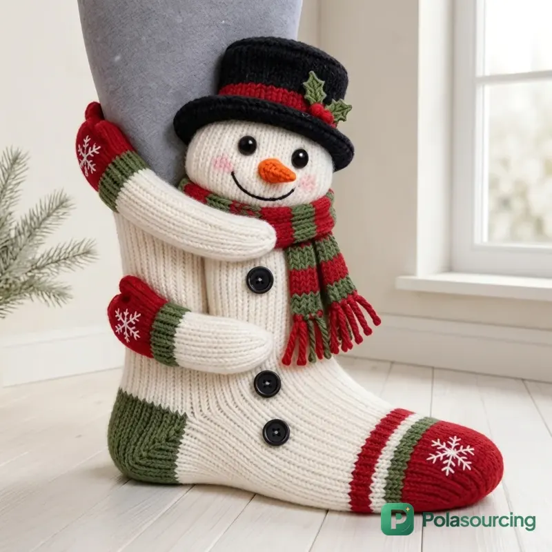 3D Christmas Character Hug Socks
