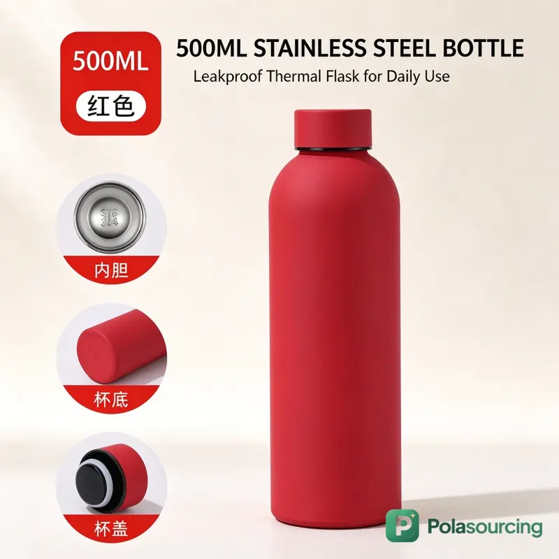 500 ml Matte Stainless Steel Water Bottle