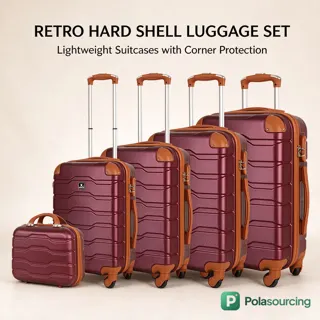 ABS Hardshell Luggage Set with Vanity Case, 5 Pieces