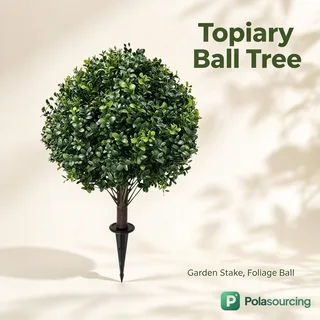 Artificial Boxwood Topiary Ball on Stake
