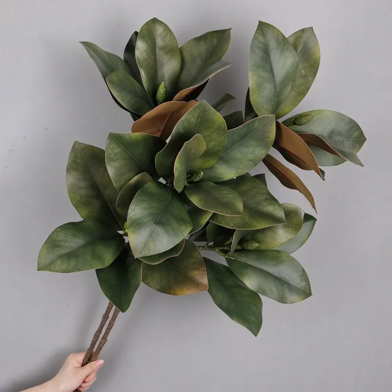 Artificial Magnolia Leaf Branch