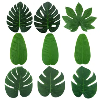 Artificial Monstera and Banana Leaves