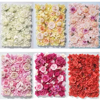 Artificial Rose Flower Wall Panels