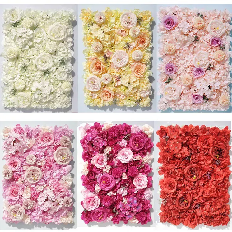 Artificial Rose Flower Wall Panels