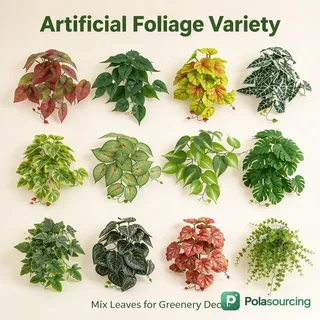 Artificial Tropical Leaf Bushes for Plant Walls