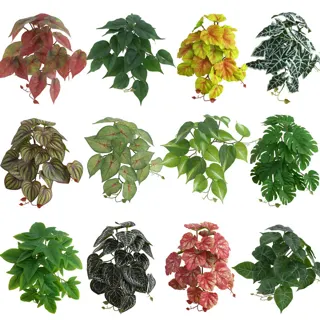 Artificial Tropical Leaf Bushes for Plant Walls