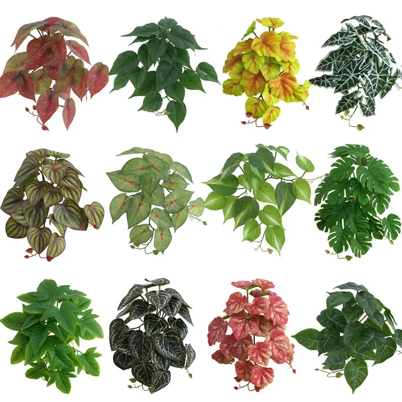 Artificial Tropical Leaf Bushes for Plant Walls
