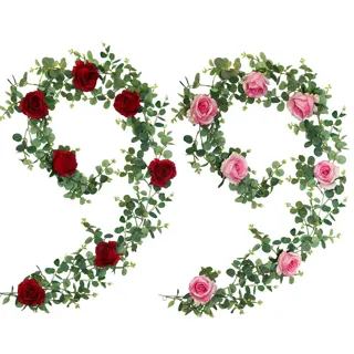 Camellia and Eucalyptus Garland, 1.95 m