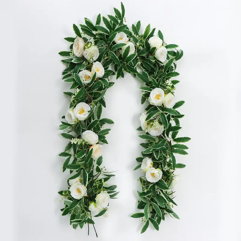 Camellia and Willow Leaf Garland, 1.75 m
