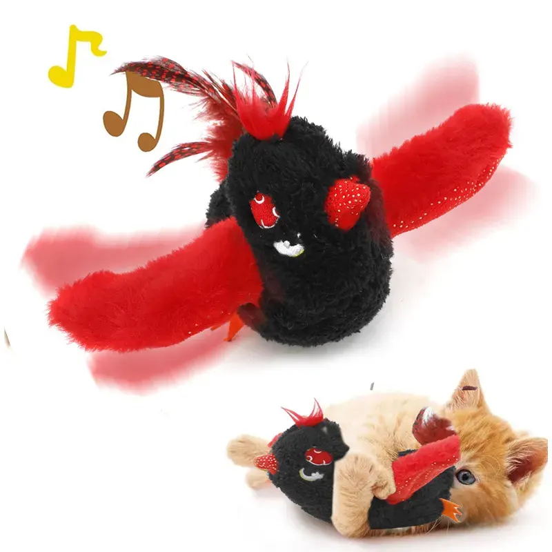 Chirping Plush Bird Cat Toy