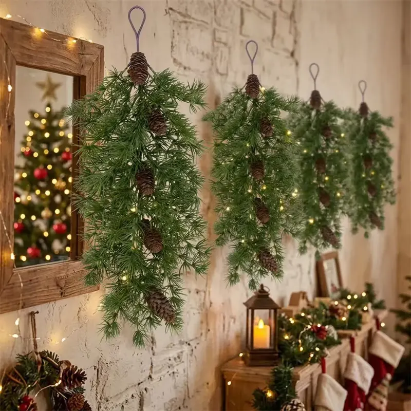 Christmas Pine and Pine Cone Wall Swag