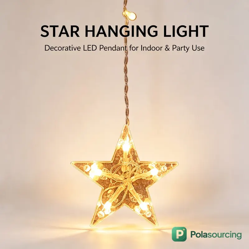 Christmas Star and Santa LED Curtain Lights