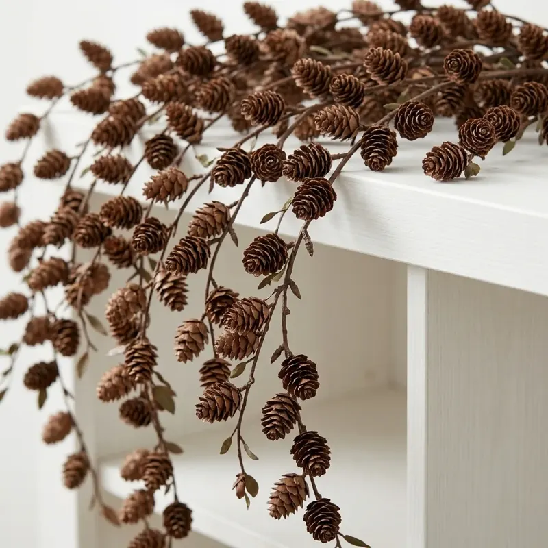 Artificial Pine Cone Hanging Garland