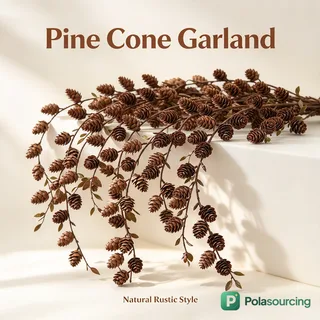 Artificial Pine Cone Hanging Garland