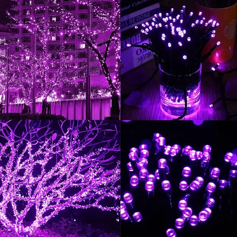 Custom Halloween Purple String Lights