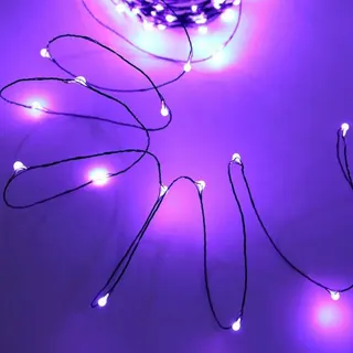 Custom Orange and Purple Copper Wire Lights