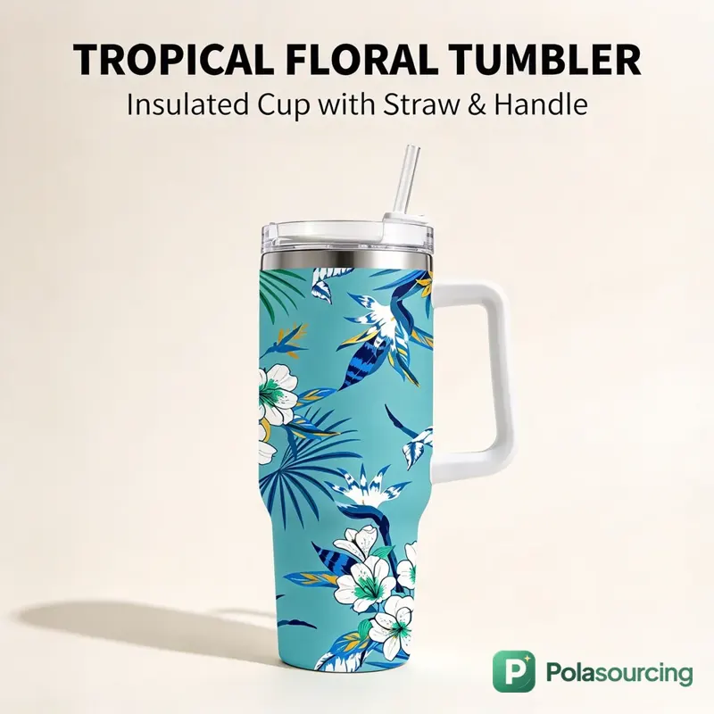 Custom-Print 40 oz Tumbler with Handle