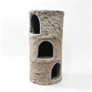 Custom Three-Level Plush Cat Tower