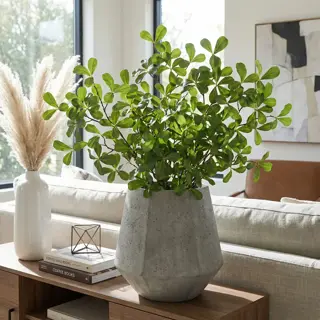 Artificial Green Leaf Branch Stems