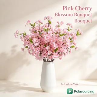 Pink Artificial Cherry Blossom Stems