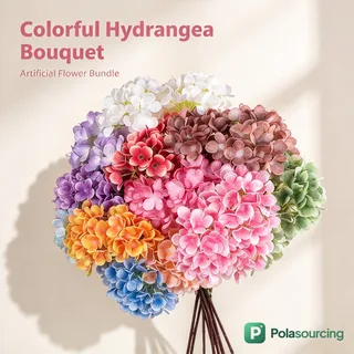 Mixed Colour Artificial Hydrangea Stems