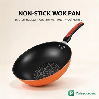 Diamond-Pattern Non-Stick Wok