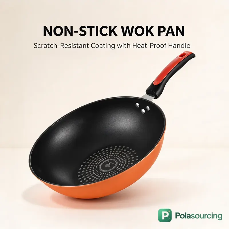 Diamond-Pattern Non-Stick Wok