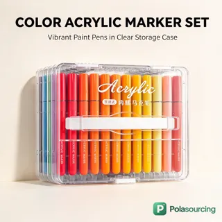Direct-Liquid Acrylic Paint Markers in Clear Case