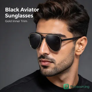 Double-Bridge Polarized Aviator Sunglasses, Men