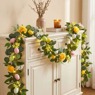 Easter Egg and Eucalyptus Garland, 1.75 m