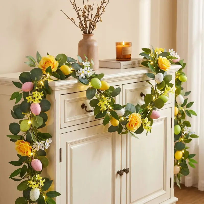Easter Egg and Eucalyptus Garland, 1.75 m