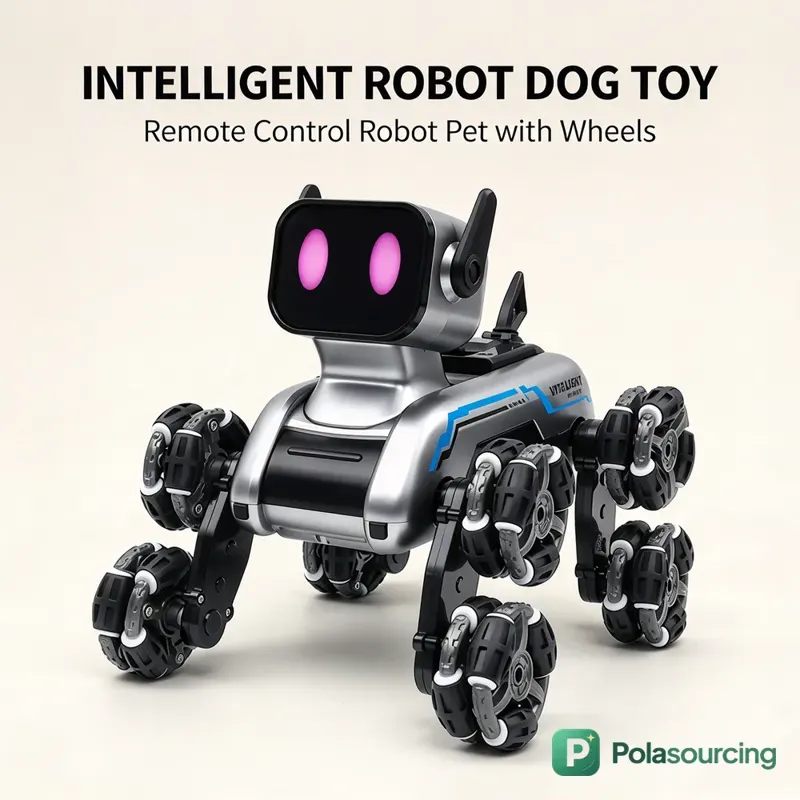Eight-Wheel Stunt Robot Dog with Remote