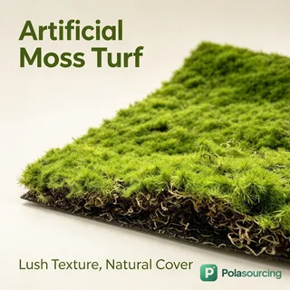 Flocked Artificial Moss Mat