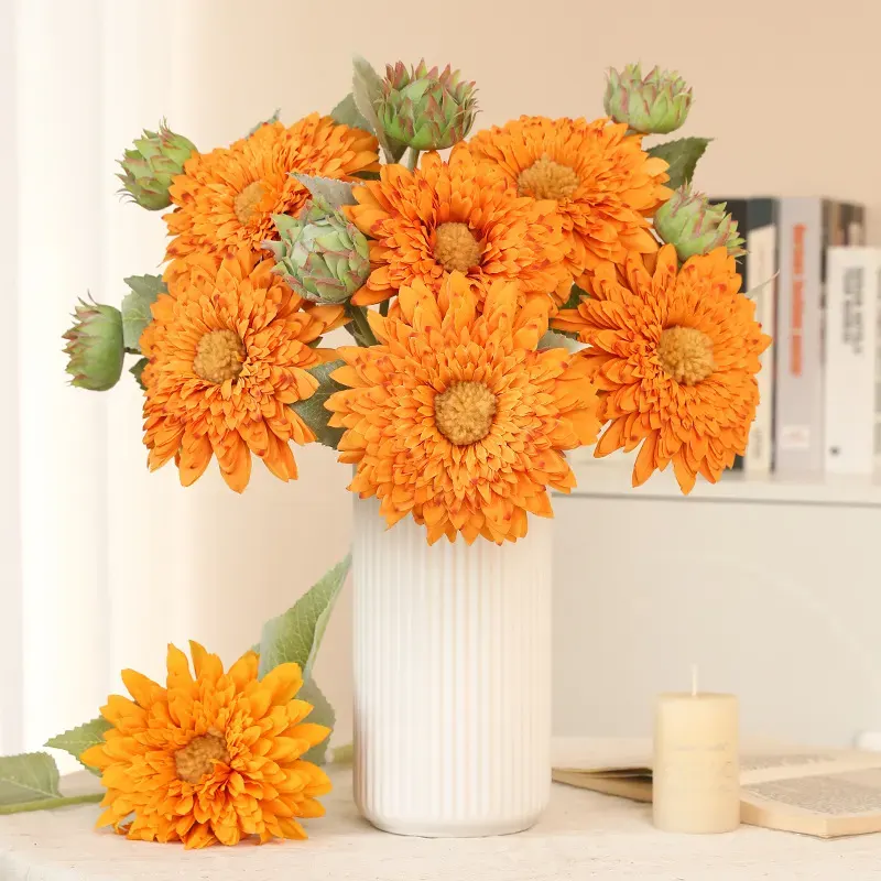 Flocked Silk Sunflower Bundle