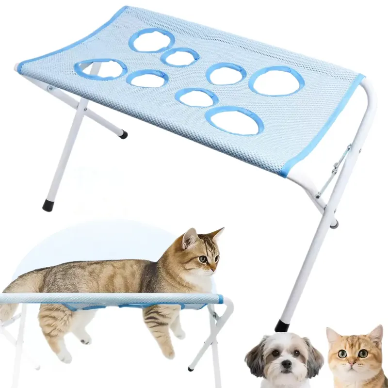 Foldable Pet Grooming Stand with Hammock