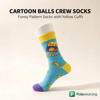 Food Pattern Cotton Crew Socks