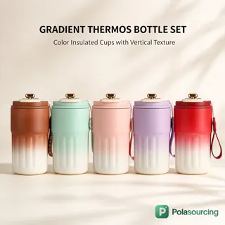 Gradient Coffee Tumbler with Temperature Display