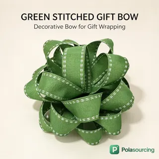 Green Grosgrain Ribbon Gift Bows