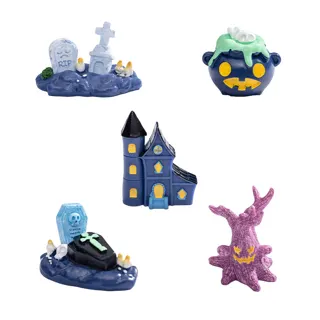 Halloween Haunted House and Graveyard Resin Miniatures