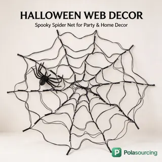 Halloween LED Spider Web Light