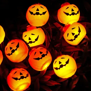 Halloween Pumpkin and Skull String Lights