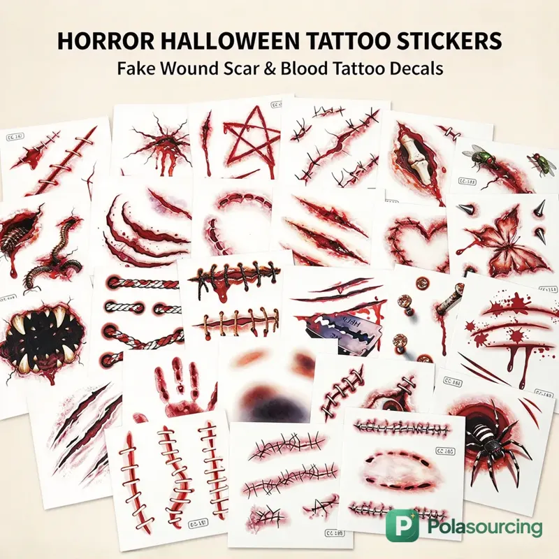 Halloween Scar and Wound Temporary Tattoos