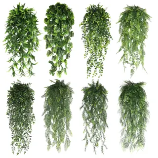 Hanging Artificial Fern Bushes