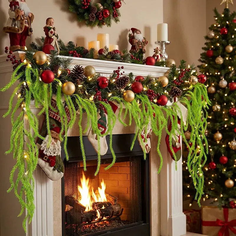 Hanging Artificial Fern Garland, 2 m
