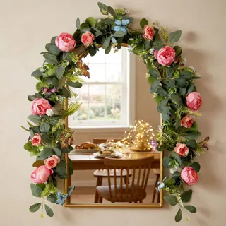 Hanging Rose and Eucalyptus Garland