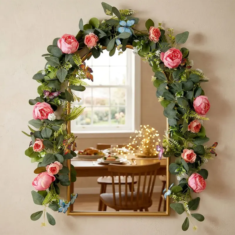 Hanging Rose and Eucalyptus Garland